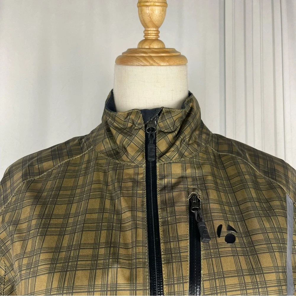 Women’s Bontrager Commuting Shell Rain Jacket,‎ Olive/Black Plaid, Size L